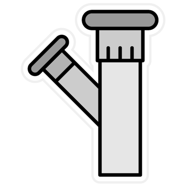 Vektor vektorbild des schwanzstück-ikonen kann für klempner verwendet werden