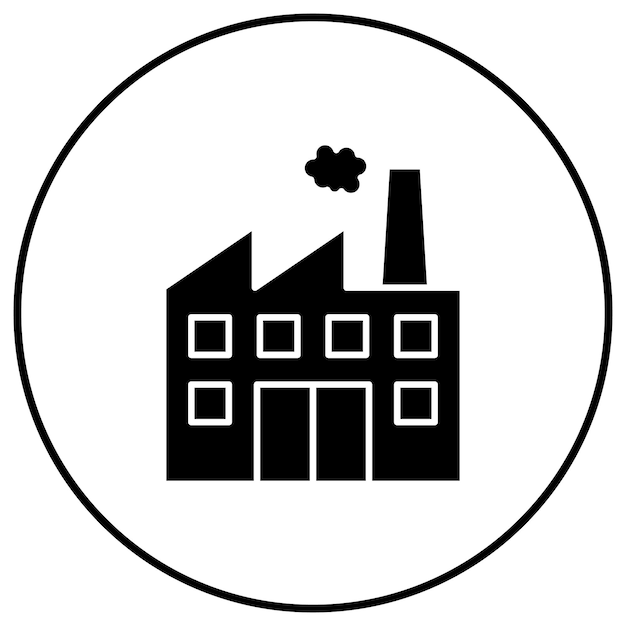 Vektor vektorbild mit fabrik-ikonen kann für ecology verwendet werden