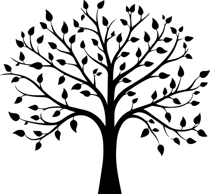 Vektor vektorbild von silhouette-baum