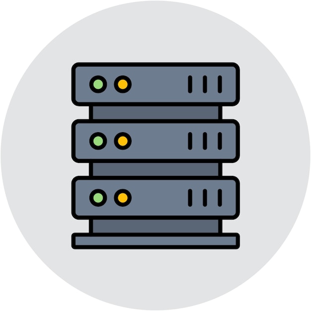 Vektorbildstil des Servers