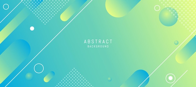 Vektorblauer und gelber Gradient geometrischer Formhintergrund