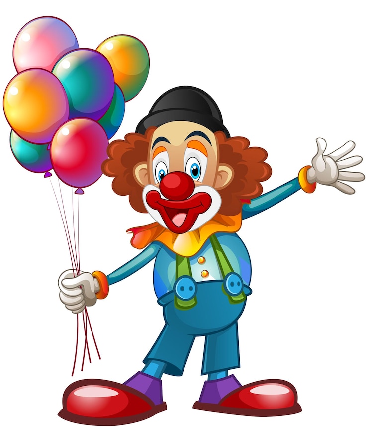 Vektor vektorclown mit ballons7