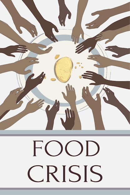 Vektordarstellung des Konzepts des Hungers Das Problem des Hungers Hunger und Unterernährungsressource