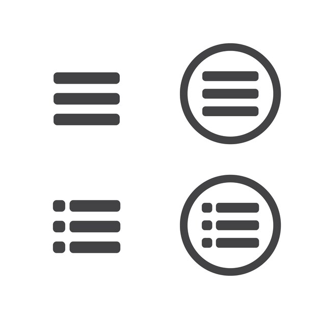 Vektordarstellung eines Auswahlmenüsymbols in einer Smartphone-App