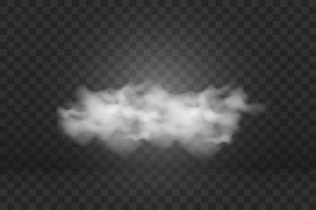 Vektordarstellung von Wolken auf transparentem Hintergrund.Realistische Regenwolken.