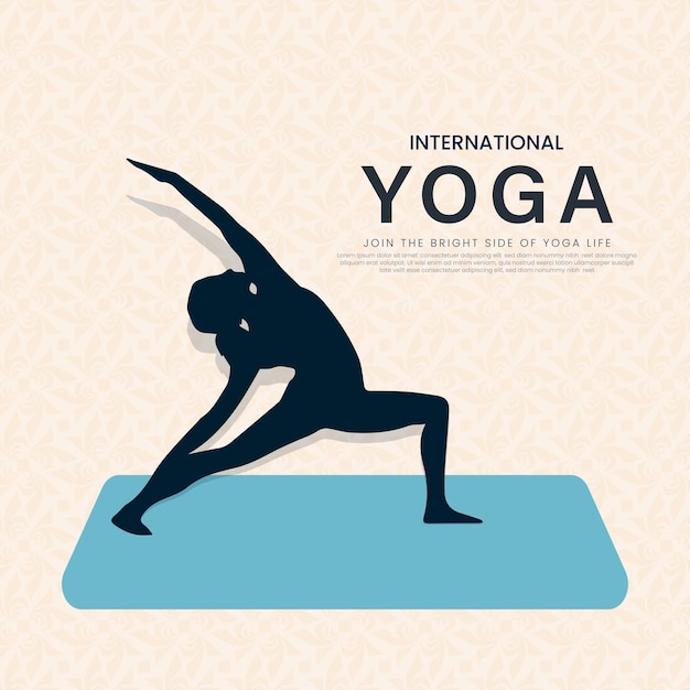 Vektor vektordatei für den internationalen yoga-tag