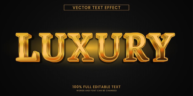 Vektordesign bearbeitbare Texteffekte luxuriöser Textstil
