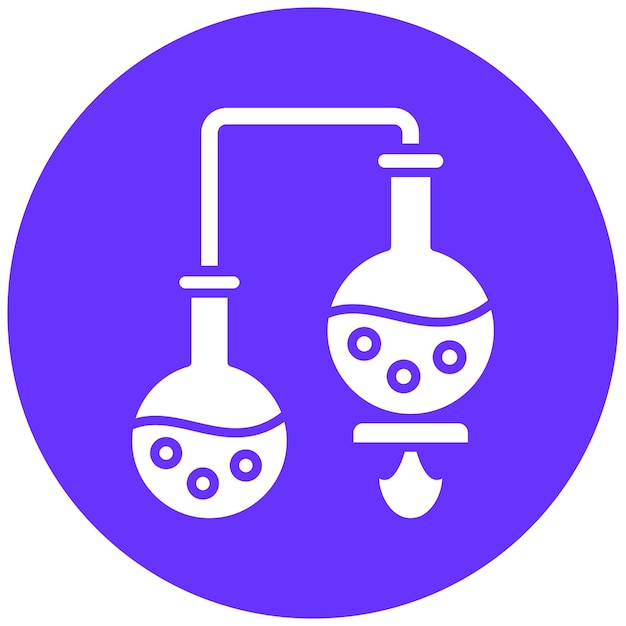 Vektordesign chemie-experiment-ikonen-stil