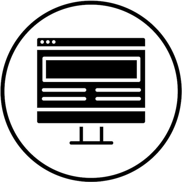 Vektordesign-Computer-Website-Ikonen-Stil