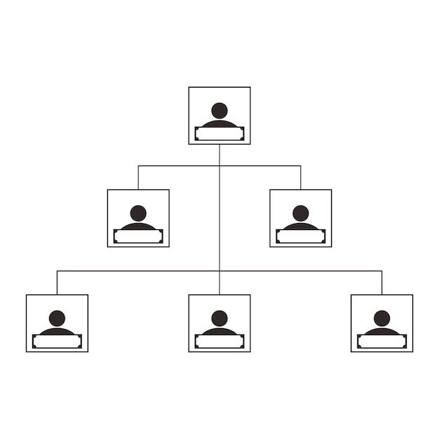 Vektor vektordesign der organisationsstruktur