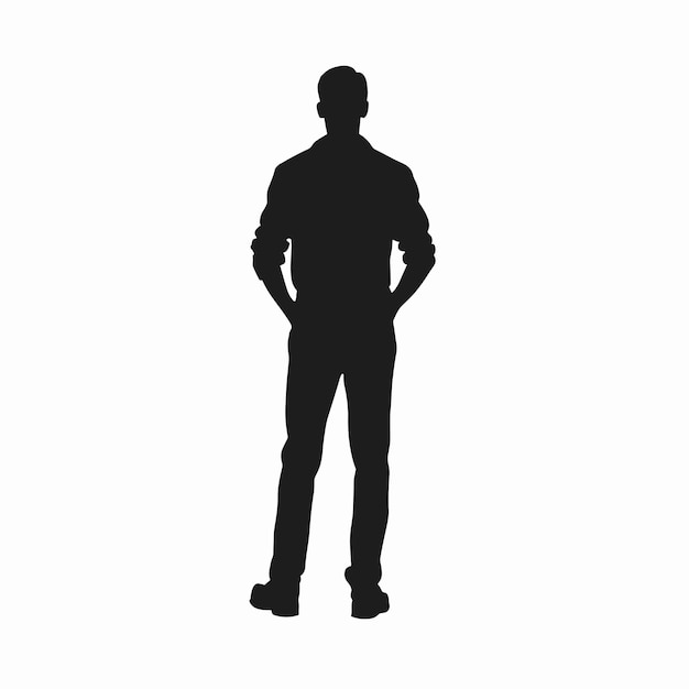 Vektor vektordesign der stehenden silhouette des mannes