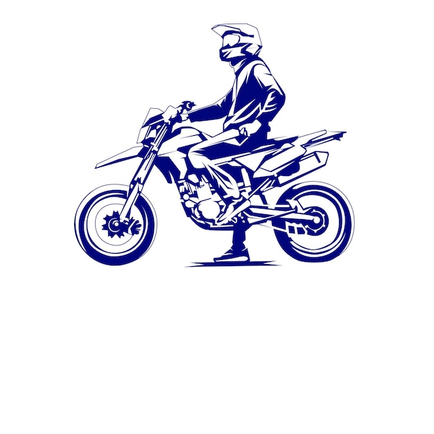 Vektordesign des motocross-sprung-silhouettes des extrem-bike-stunt-logos