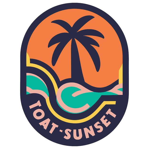 Vektordesign des sunset-logos