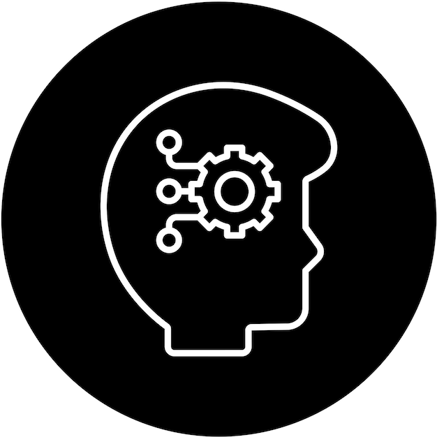 Vektordesign Kritisches Denken Ikonenstil