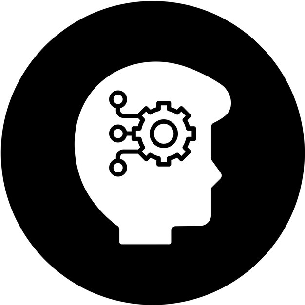 Vektordesign Kritisches Denken Ikonenstil