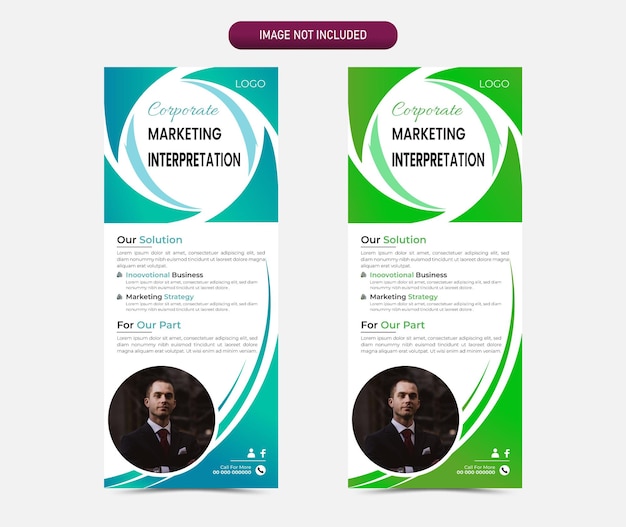 Vektordesign modernes business-rollup-banner