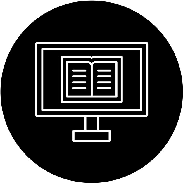 Vektordesign Online-Lern-Ikonen-Stil