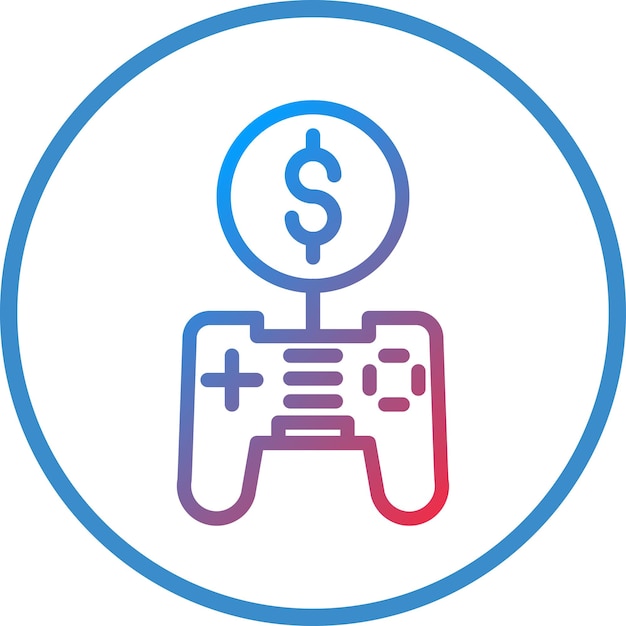 Vektordesign-spiel-geld-ikonen-stil