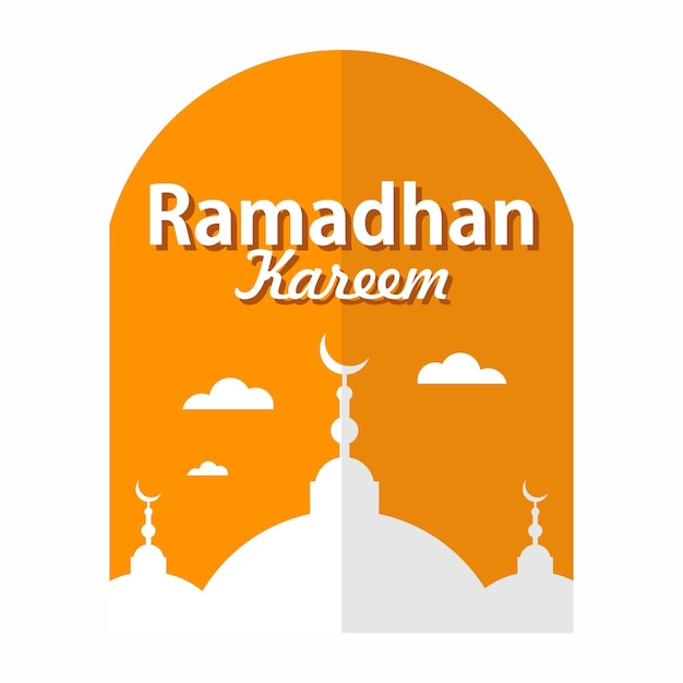 Vektordesign zur begrüßung des monats ramadan kareem