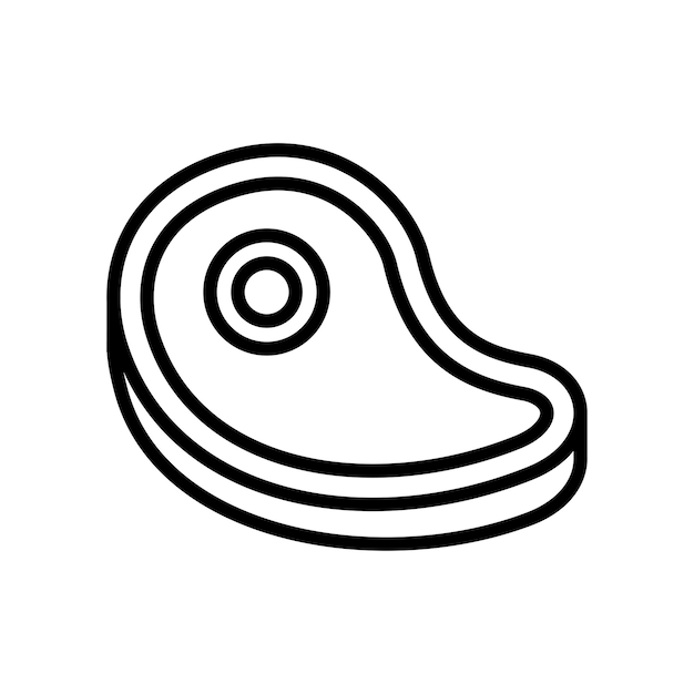 Vektordesignvorlage für Fleischsymbole auf weißem Hintergrund