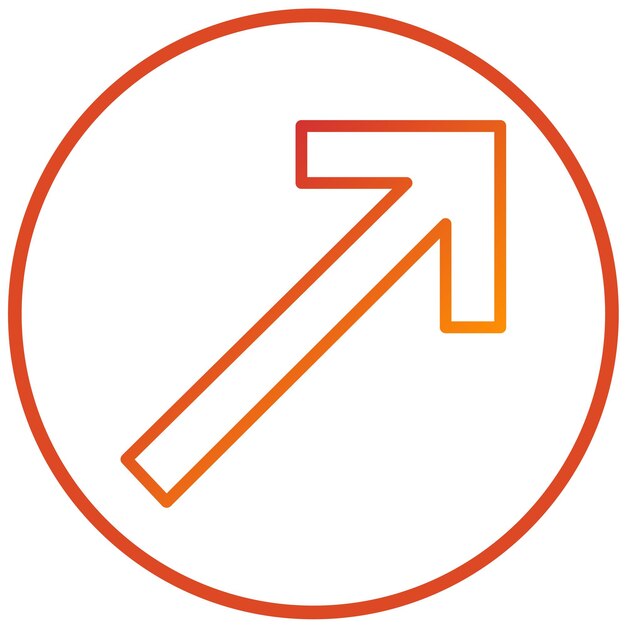 Vektorentwurf auf der rechten Icon-Stil