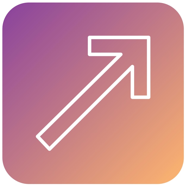 Vektorentwurf auf der rechten Icon-Stil