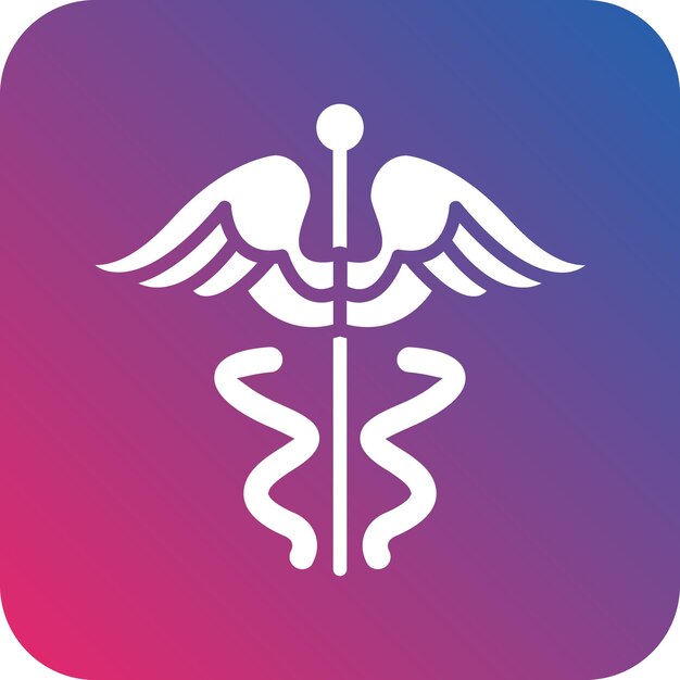 Vektorentwurf Caduceus Icon-Stil