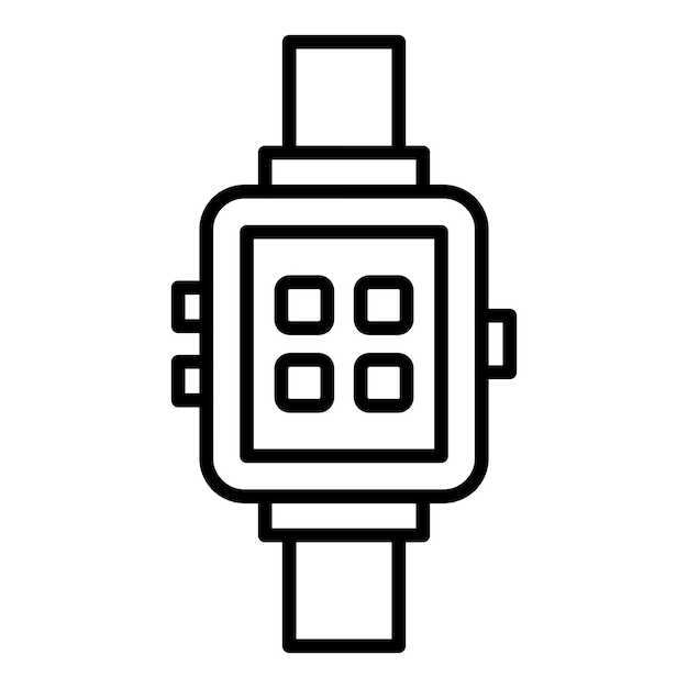Vektorentwurf der Smart-Uhr-Ikonen-Stil