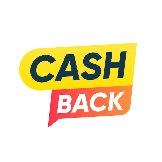 Vektorentwurf der Vorlage für das Cash-Back-Banner-Etikett