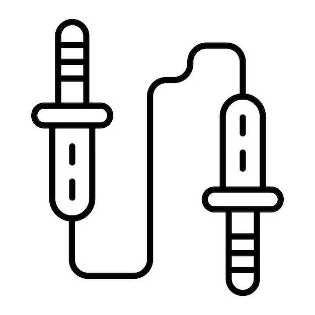 Vektor vektorentwurf des audio-kabel-ikonenstils