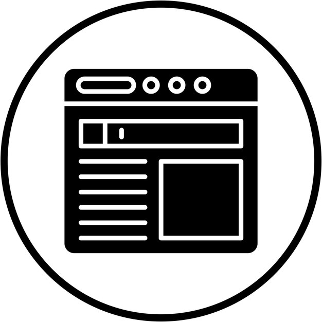 Vektorentwurf des Browser-Ikonenstils