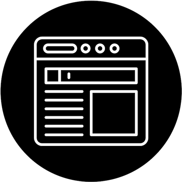Vektorentwurf des Browser-Ikonenstils