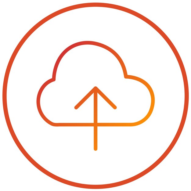 Vektorentwurf des Cloud-Speicher-Ikonenstils