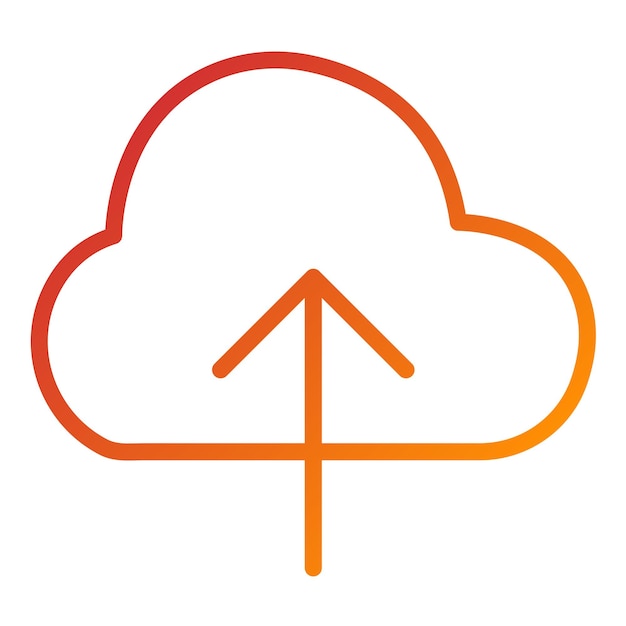 Vektorentwurf des Cloud-Speicher-Ikonenstils