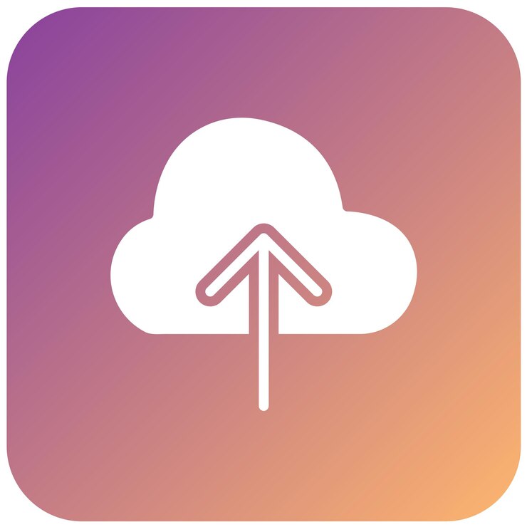 Vektor vektorentwurf des cloud-speicher-ikonenstils