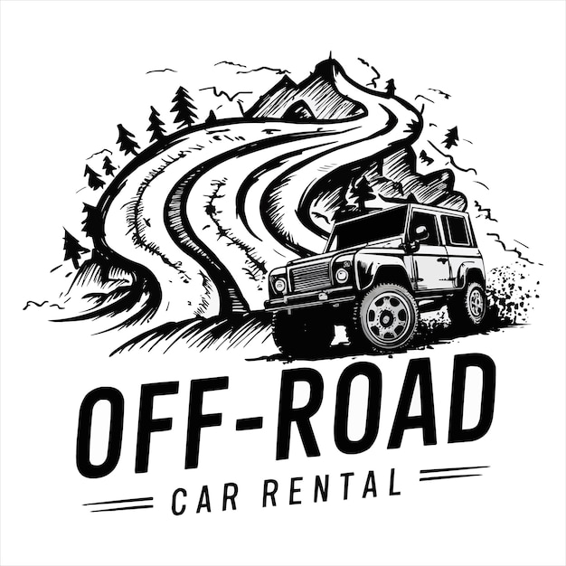 Vektor vektorentwurf des offroad-logos