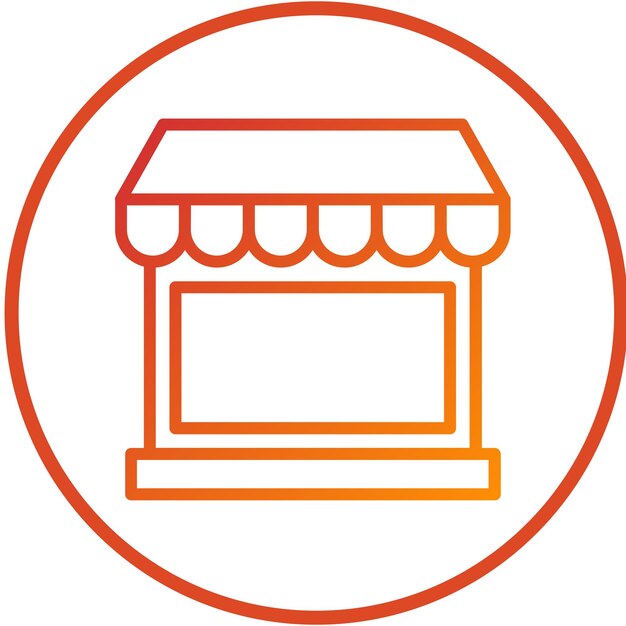 Vektorentwurf des Schaufenster-Ikonenstils