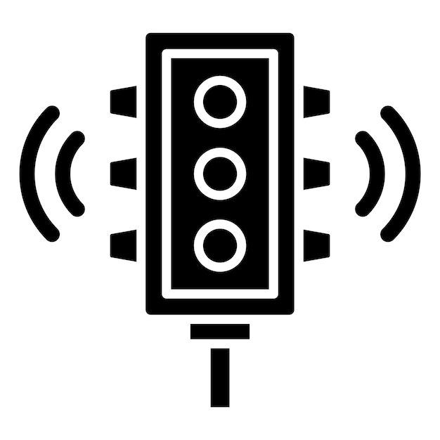 Vektor vektorentwurf des smart traffic light icon-stils