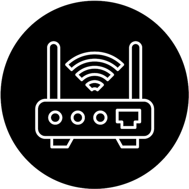 Vektorentwurf des Wi-Fi-Router-Ikonenstils