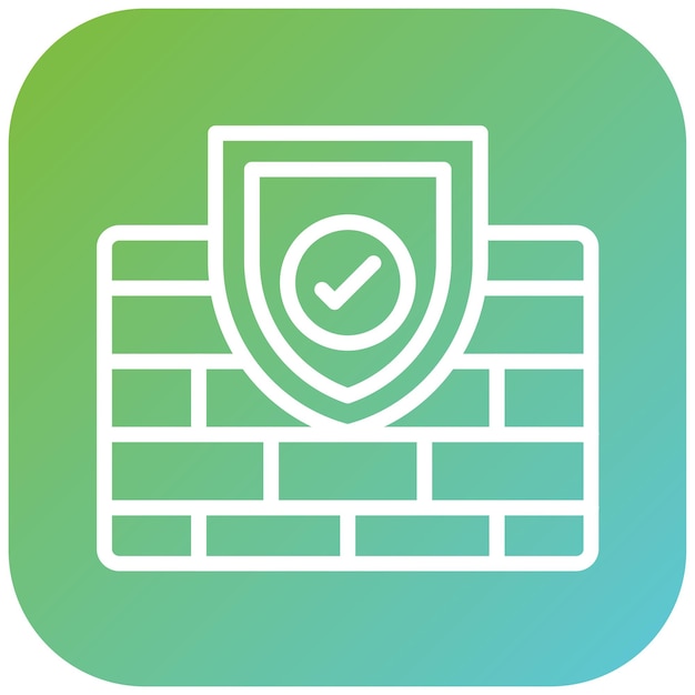 Vektor vektorentwurf-firewall-icon-stil überprüfen