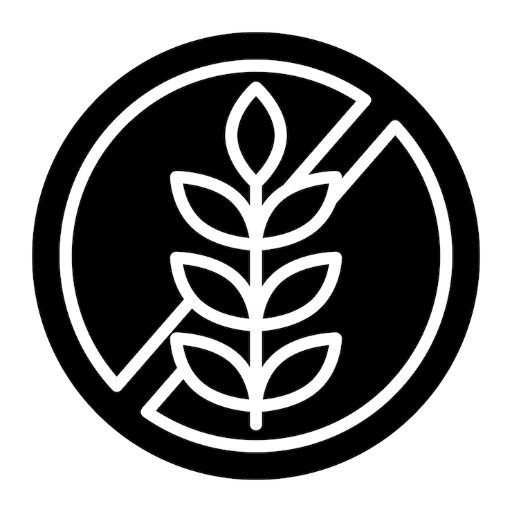 Vektor vektorentwurf für glutenfreie ikonen
