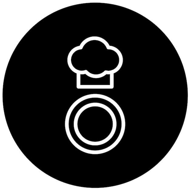 Vektor vektorentwurf für kulinarische leinwand-ikonen