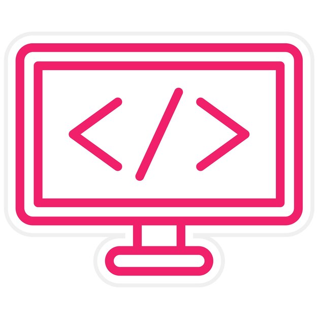 Vektorentwurf Informatik-Code-Ikonen-Stil