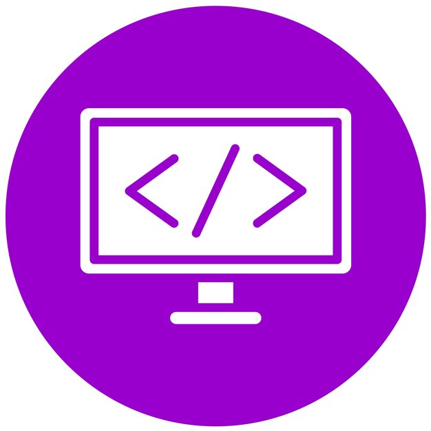 Vektorentwurf Informatik-Code-Ikonen-Stil