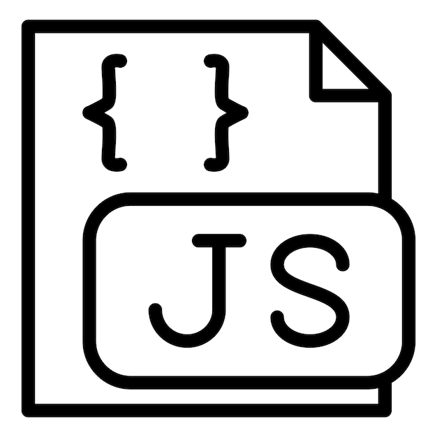 Vektorentwurf Javascript-Datei-Ikonen-Stil