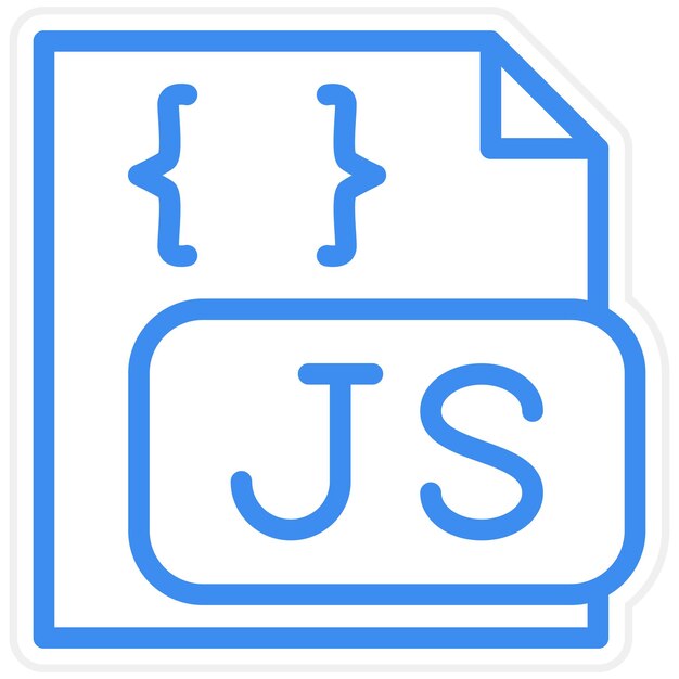 Vektorentwurf Javascript-Datei-Ikonen-Stil