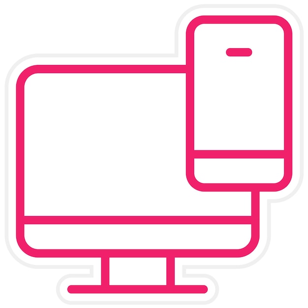 Vektorentwurf mit responsivem Entwurfs-Ikonen-Stil
