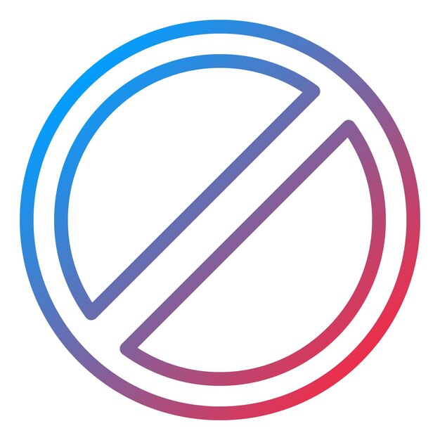 Vektorentwurf verbotener Icon-Stil
