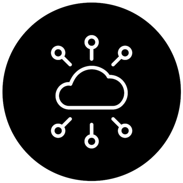 Vektorentwurf von Cloud-Verbindungssymbolen-Stil