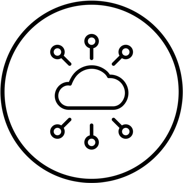 Vektorentwurf von Cloud-Verbindungssymbolen-Stil